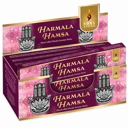 Soul Sticks Harmala Hamsa Masala Incense Sticks - 15 g (12 Pack)