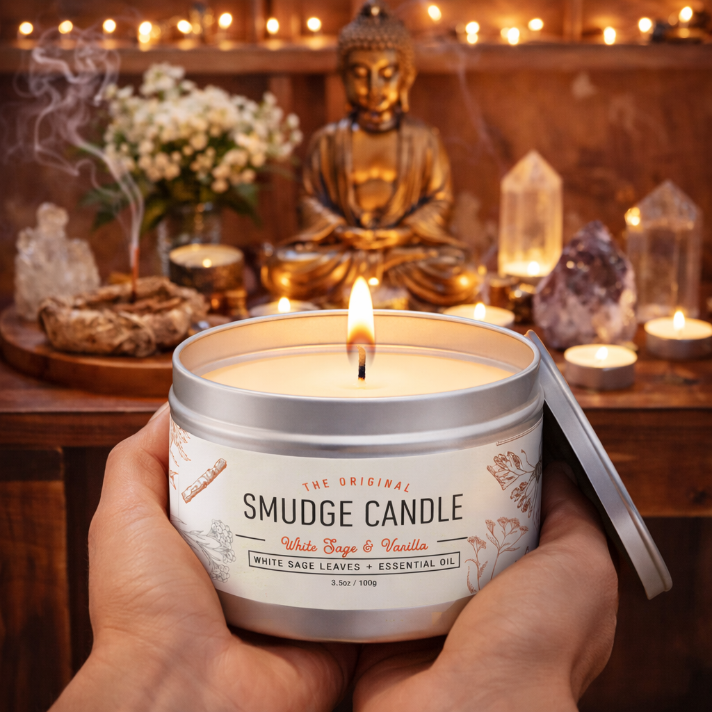Soul Sticks White Sage & Vanilla Smudge Candle (3.5 oz)