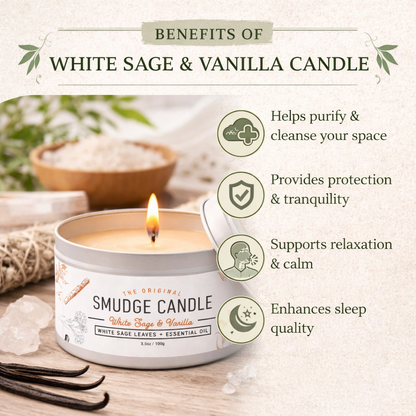 Soul Sticks White Sage & Vanilla Smudge Candle (3.5 oz)