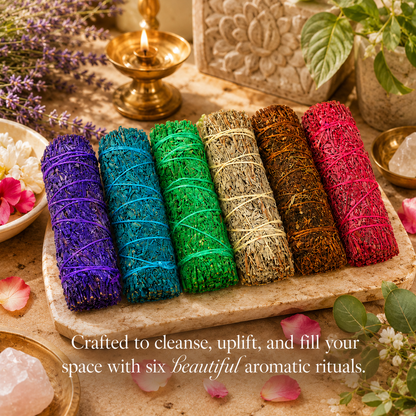 Blue Sage Smudge Stick Variety Set 6 Pack
