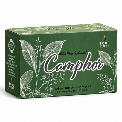 Natural Camphor Tablets (Kapur) – Camphor Blocks for Puja, Aarti, Cleansing & Ritual Use