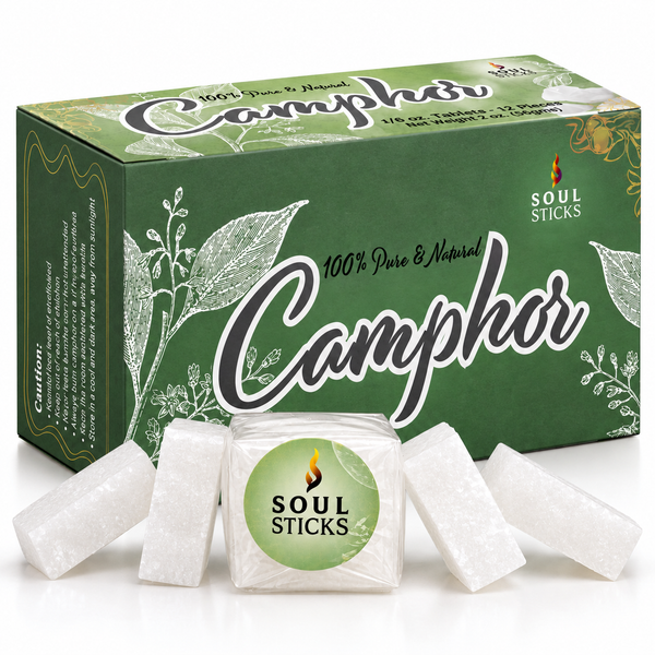 Natural Camphor Tablets (Kapur) – Camphor Blocks for Puja, Aarti, Cleansing & Ritual Use