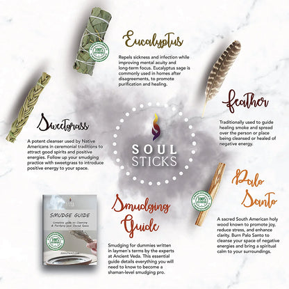 Eucalyptus Sage Smudge Kit with Guide