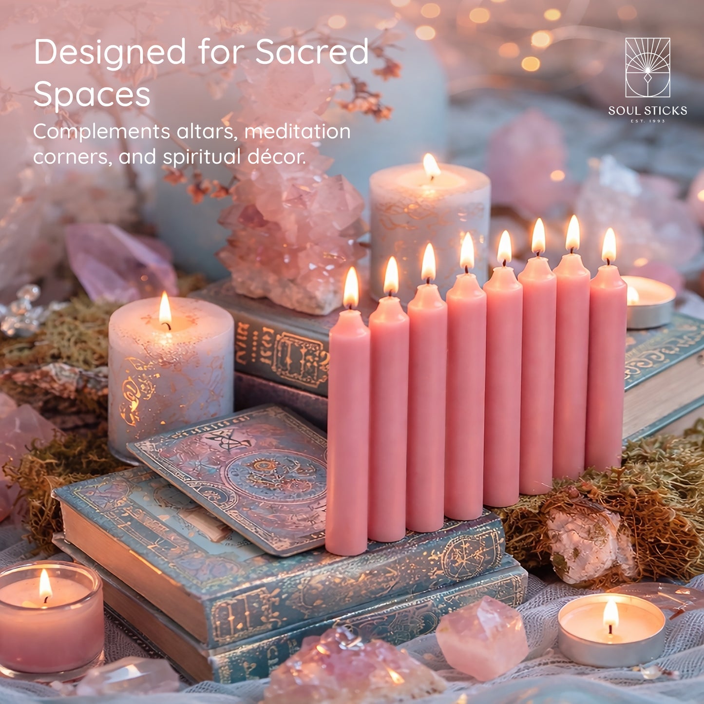 SOUL STICKS 4" Premium Magic Spell Chime Taper Candles Bulk 20 Pack for Rituals, Ceremonies, Meditation, Altar and Spells