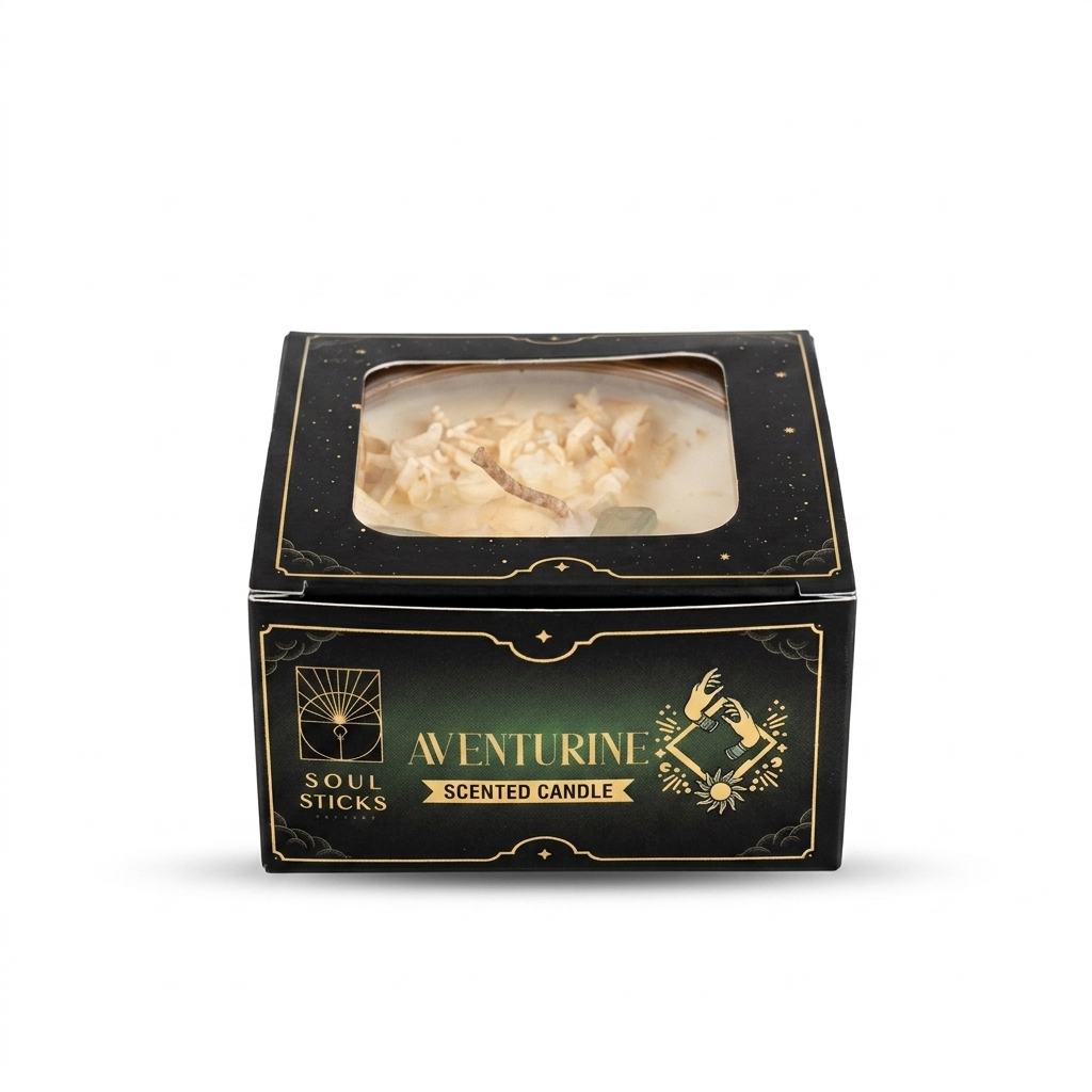 Crystal Smudge Candle Aventurine