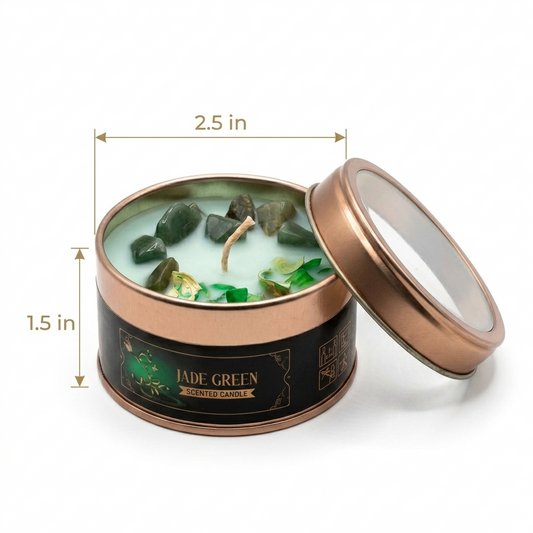 Crystal Smudge Candle Jade