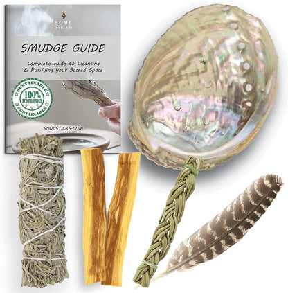 Beginner Blue Sage Smudge Kit with Guide