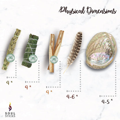 Beginner Cedar Sage Smudge Kit with Guide