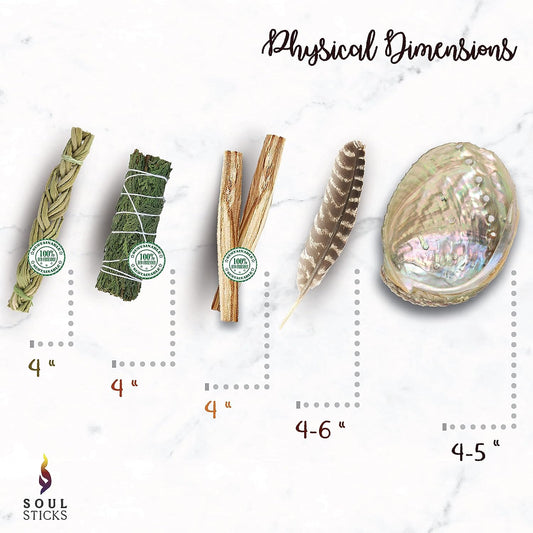 Beginner Cedar Sage Smudge Kit with Guide