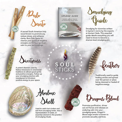 Beginner Dragon's Blood Sage Smudge Kit with Guide