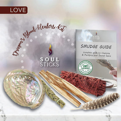 Beginner Dragon's Blood Sage Smudge Kit with Guide