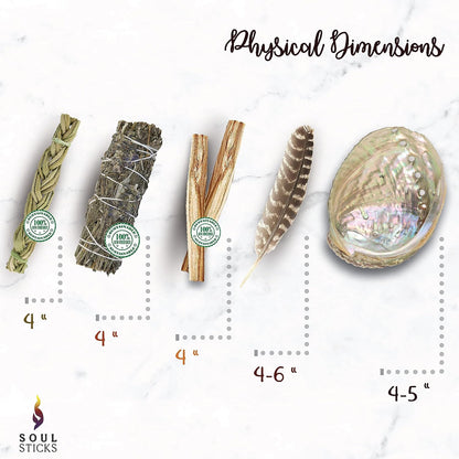Beginner Lavender Sage Smudge Kit with Guide