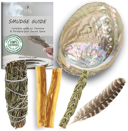 Beginner Rosemary Sage Smudge Kit with Guide