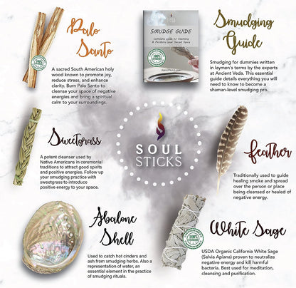Beginner White Sage Smudge Kit with Guide