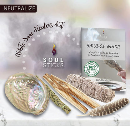Beginner White Sage Smudge Kit with Guide
