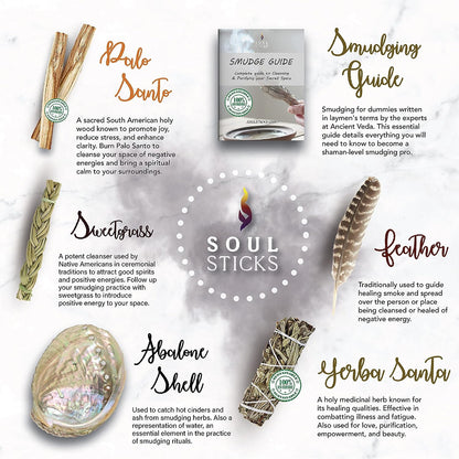 Beginner Yerba Santa Sage Smudge Kit with Guide