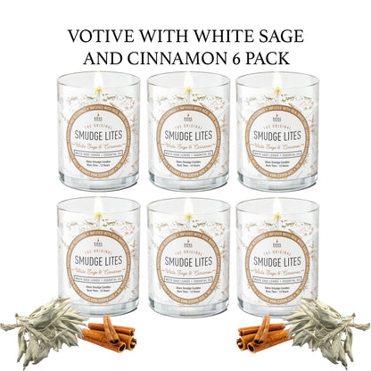 White Sage Smudge Votive Candles - 6 Pack