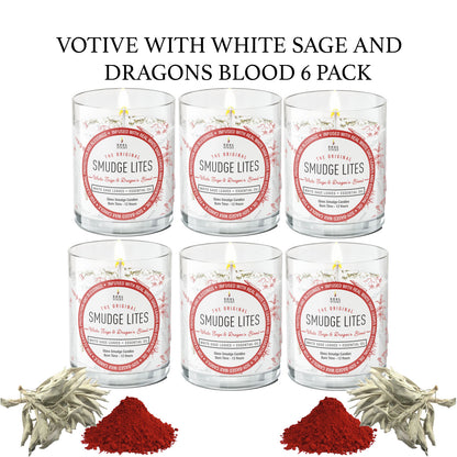 White Sage Smudge Votive Candles - 6 Pack