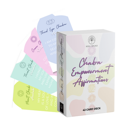 Set of spiritual cards with mystical artwork and messages.