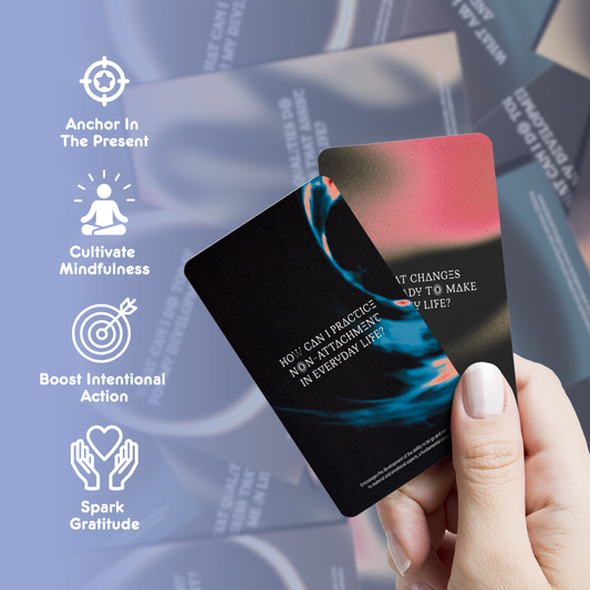 Set of spiritual cards with mystical artwork and messages.