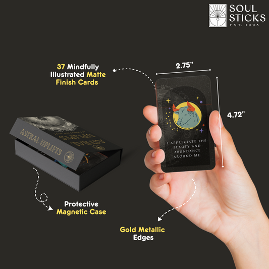 Set of spiritual cards with mystical artwork and messages.