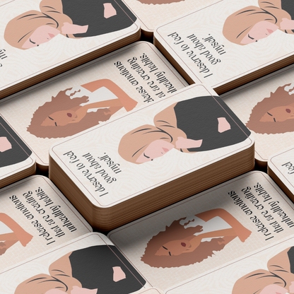 Set of spiritual cards with mystical artwork and messages.