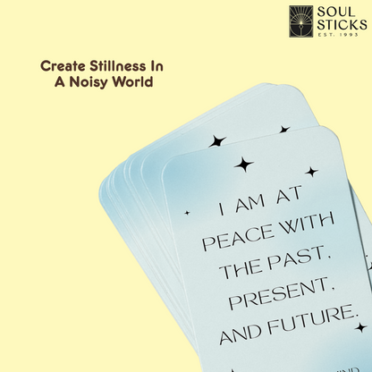 Set of spiritual cards with mystical artwork and messages.