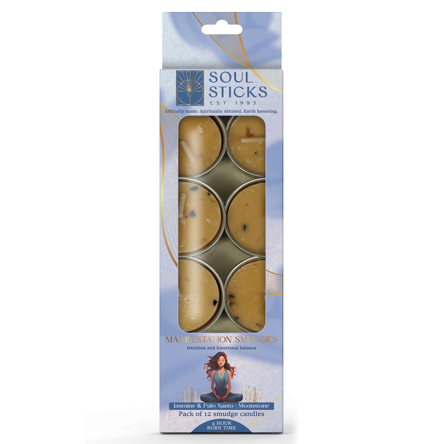 Packaged Manifestation Smudgies - Intuition and Emotional Balance shown on a plain background