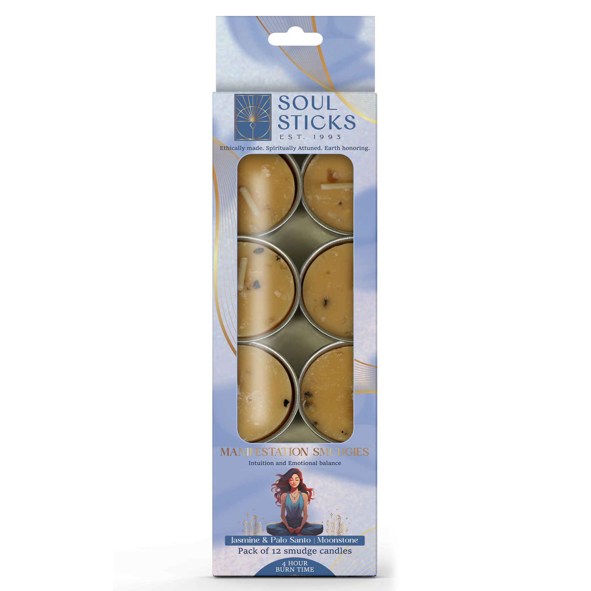 Packaged Manifestation Smudgies - Intuition and Emotional Balance shown on a plain background