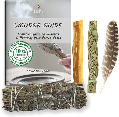 Lavender Sage Smudge Kit with Guide