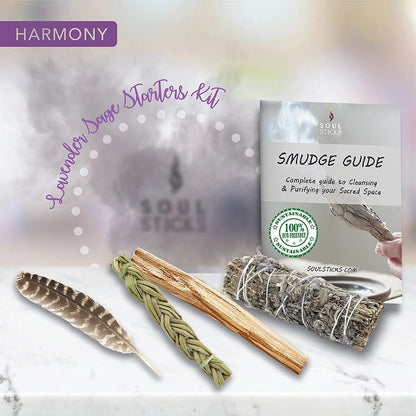 Lavender Sage Smudge Kit with Guide