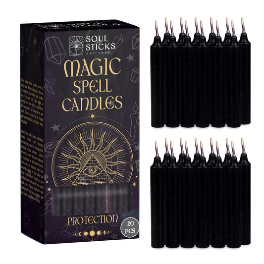 SOUL STICKS 4" Premium Magic Spell Chime Taper Candles Bulk 20 Pack for Rituals, Ceremonies, Meditation, Altar and Spells