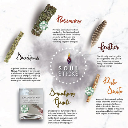 Rosemary Sage Smudge Kit with Guide
