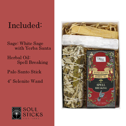 Soul Sticks, Spell Breaking Intention Kit with Sage