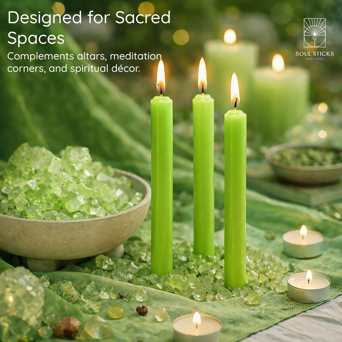 SOUL STICKS 4" Premium Magic Spell Chime Taper Candles Bulk 20 Pack for Rituals, Ceremonies, Meditation, Altar and Spells