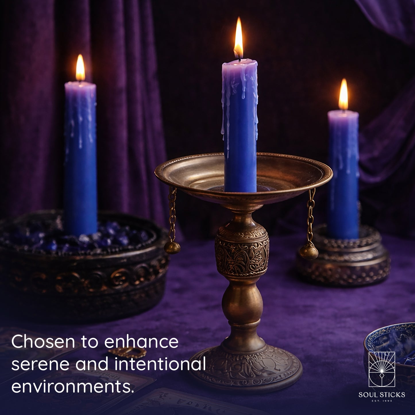 SOUL STICKS 4" Premium Magic Spell Chime Taper Candles Bulk 20 Pack for Rituals, Ceremonies, Meditation, Altar and Spells