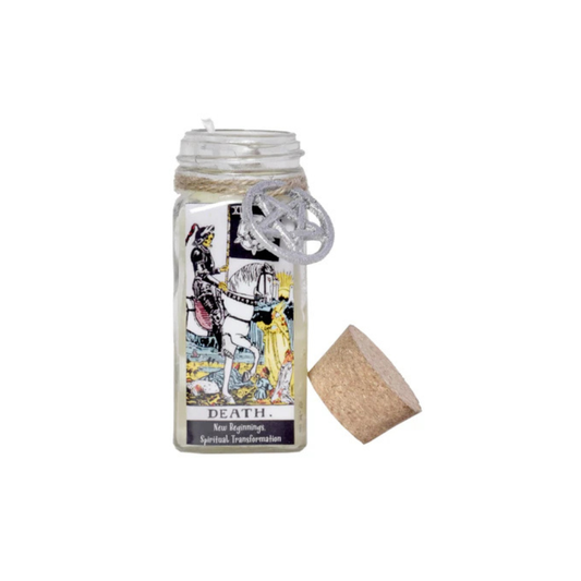Death Tarot Card Smudge Candle (6 OZ)