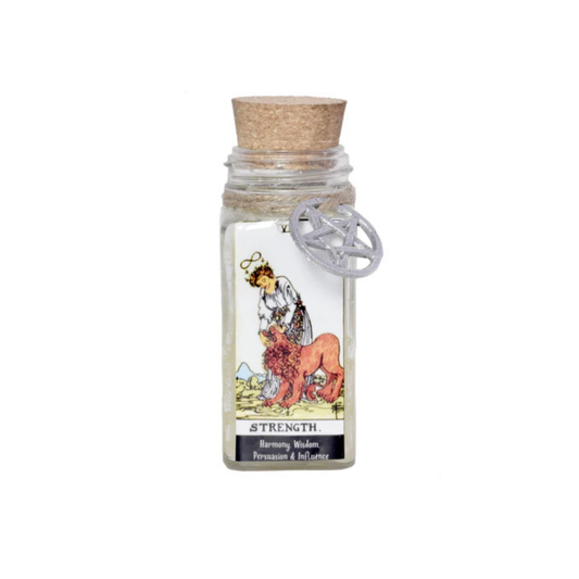 Strength Tarot Card Smudge Candle (6 OZ)