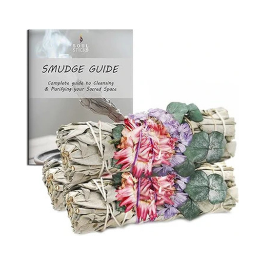 Fairy Dreams Floral Sage Smudge Sticks with Smudge Guide (3 PK)