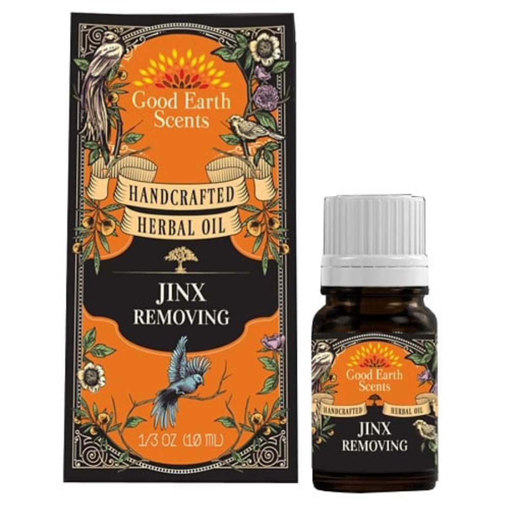 Herbal oil bottle and packaging on a white background