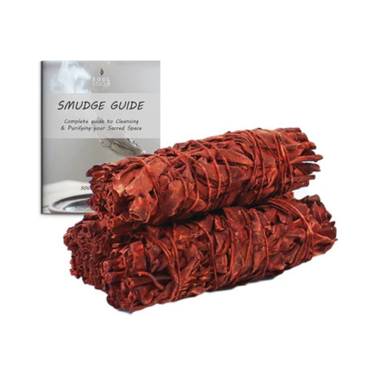 Dragon's Blood Sage Smudge Sticks with Smudge Guide (3 PK)