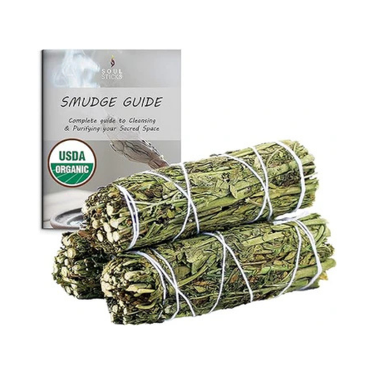 Ruda Rue Sage Smudge Sticks with Smudge Guide (3 PK)