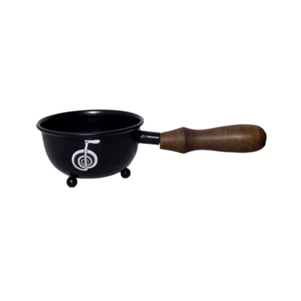 7 Chakras Small Smudge Pot Burner with Handle