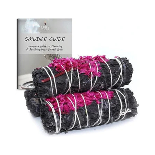 Blossom Floral Sage Smudge Sticks with Smudge Guide (3 PK)