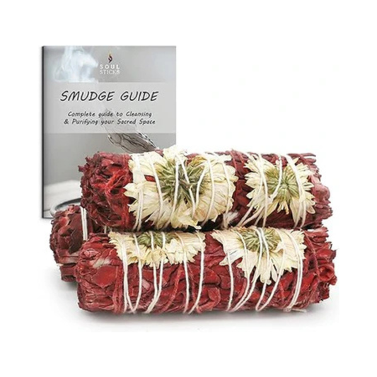 Divine Floral Sage Smudge Sticks with Smudge Guide (3 PK)