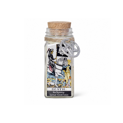 Death Tarot Card Smudge Candle, 6 oz