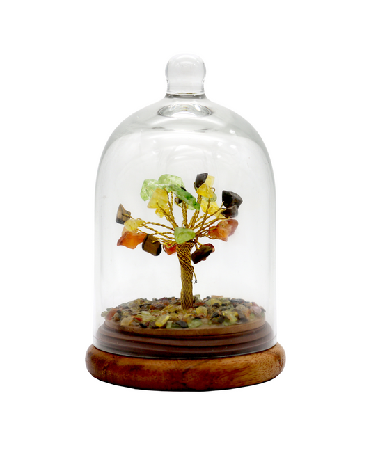 Tiger Eye Crystal Dome Tree