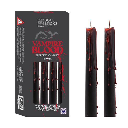 Vampire Blood Candles - Set of 4, Bleeding Candles 10”