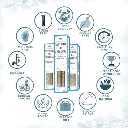 Espiritu del Universo White Sage Resin Rolled Incense Sticks