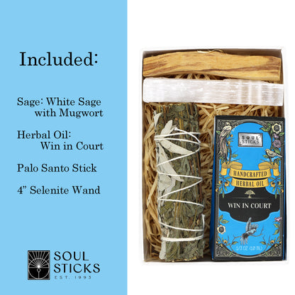 Soul Sticks, Win in Court Intention Kit with Sage
